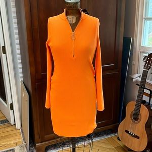 Sweater dress orange